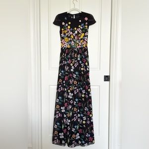 NWT Ted Baker RARE Mariz Hampton Floral Long Maxi Gown Dress. Size 0
